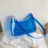 Vintage Clear Underarm Bag Women Handbag Cell Phone Shoulder Purse