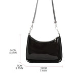 Vintage Clear Underarm Bag Women Hobos Handbags Purse