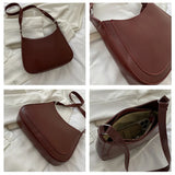 Vintage Shoulder Bags PU Leather Underarm Messenger Bag Purse Female H