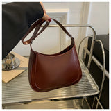 Vintage Shoulder Bags PU Leather Underarm Messenger Bag Purse Female H