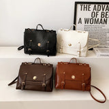 Vintage Style Women Backpacks Handbags Female Ladies Artificial Leather
