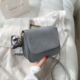 Vintage Woman Shoulder Bag PU Leather Print Pattern Ladies Small Square Bag