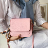 Vintage Woman Shoulder Bag PU Leather Print Pattern Ladies Small Square Bag