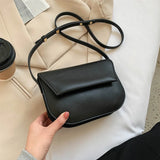 Vintage Women Shoulder Bag Wild Texture Underarm Crossbody Bag Solid PU