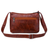 Vintage Women Shoulder Bag Soft Pu Leather Crossbody Bag Brown