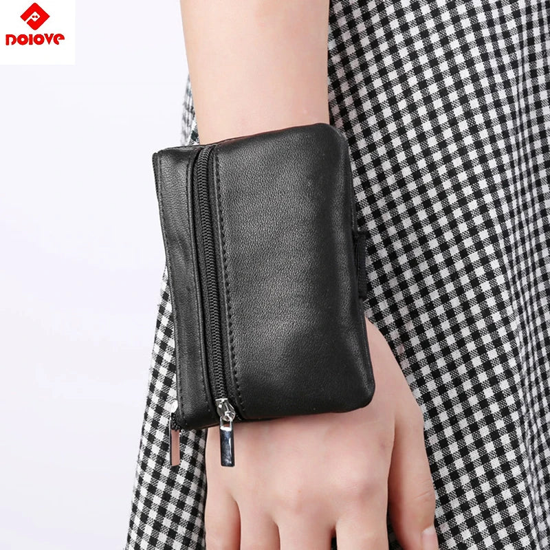 Vintage Leather Wallet with Key Holder Organizer