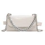 Leather Chain Waist Bag Fanny Pack Women Shoulder Crossbody Chest Bags