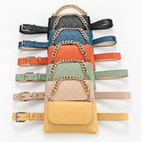 Faux Leather Women Waist Bag for Summer Solid Mini Size Women Waist Bags