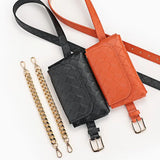 Faux Leather Women Waist Bag for Summer Solid Mini Size Women Waist Bags