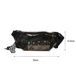 Clear PVC Waist Bag Unisex with Pendant