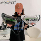 Clear PVC Waist Bag Unisex with Pendant