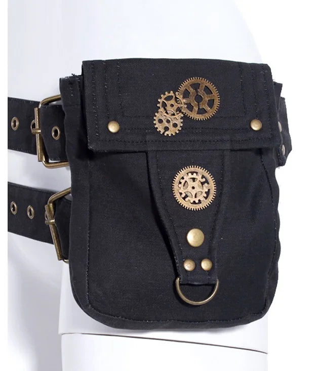 Steampunk Motorcycle Bag Waist Bag Crossbody Bag Leg Bag