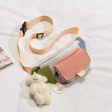 Canvas Waist Bag Women Crossbody Chest Pack Girls Belt Packs