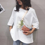 Canvas Waist Bag Women Crossbody Chest Pack Girls Belt Packs