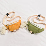 Canvas Waist Bag Women Crossbody Chest Pack Girls Belt Packs