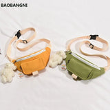 Canvas Waist Bag Women Leisure Fanny Pack Girls Crossbody Chest Bag