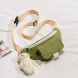 Canvas Waist Bag Women Leisure Fanny Pack Girls Crossbody Chest Bag