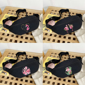 Flamingo Series Waist Belt Bag Travel Packs Crossbody Organizer