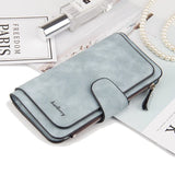 Scrub Leather Women Wallet High Clutch Lady Purse Long Female Wallet