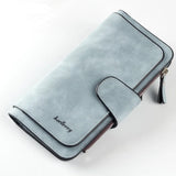 Scrub Leather Women Wallet High Clutch Lady Purse Long Female Wallet