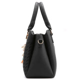 PU Leather Tassel Tote Bags Embroidery Crossbody Shoulder Bag