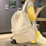 Waterproof Nylon Women Backpack Solid Back Bag College Mochila