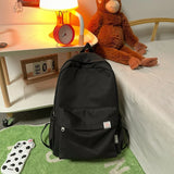 Waterproof Nylon Women Backpack Solid Back Bag College Mochila