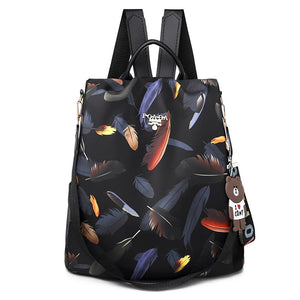 Waterproof Oxford Anti-theft Backpack for Women High School Bag
