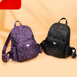 Waterproof Oxford Women Anti-theft Backpack High School Bag - Travel Bags