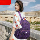 Waterproof Oxford Women Anti-theft Backpack High School Bag - Travel Bags