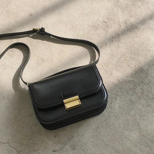 Weave Flap Bags Square Crossbody Bag High PU Leather Women's Handbag