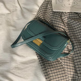 Weave Flap Bags Square Crossbody Bag High PU Leather Women's Handbag
