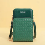 Weave Pattern Crossbody Bag for Women PU Leather Shoulder Messenger