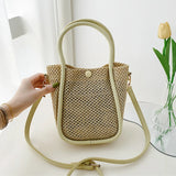 Bohemian Shoulder Bag Summer Straw Handbag for Women Beach Travel Crossbody