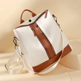 Soft Leather Schoolbag Large Capacity Backpack