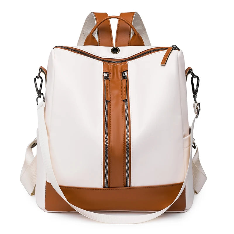 Soft Leather Schoolbag Large Capacity Backpack