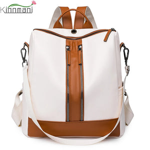 Soft Leather Schoolbag Large Capacity Backpack