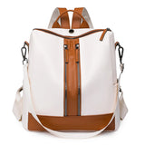 Soft Leather Schoolbag Large Capacity Backpack