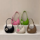 Flower Women's Shoulder Bag Zipper Handbag for Girls