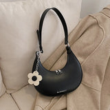 Flower Women's Shoulder Bag Zipper Handbag for Girls