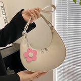 Flower Women's Shoulder Bag Zipper Handbag for Girls