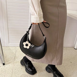 Flower Women's Shoulder Bag Zipper Handbag for Girls