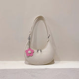 Flower Women's Shoulder Bag Zipper Handbag for Girls