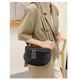 Leather Women Chest Bag Large Capacity Crossbody Bag