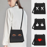 Wild Women Shoulder Messenger Small Square Bags Cartoon Chest Series Pattern