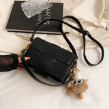 Winter Leather Square Bags Tote Plush Shoulder Crossbody Purse Handbags