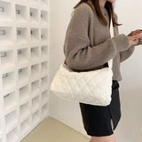 Winter Cotton Padded Shoulder Bags Handbags Tote Underarm Bags