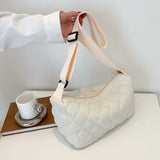 Winter Cotton Padded Shoulder Bags Handbags Tote Underarm Bags