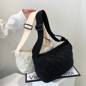 Winter Cotton Padded Shoulder Bags Handbags Tote Underarm Bags