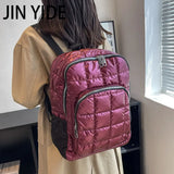 Winter Warm Space Down Women Backpack Ultralight Schoolbags For Teenage Girls